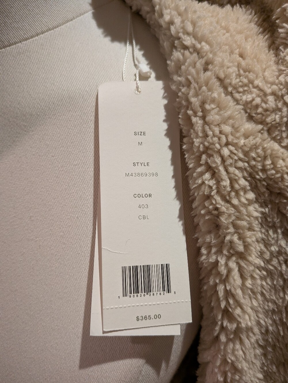 Vince NWT Men's Faux Fur Lined Full Zip Hoodie Coastal Blue M - Picture 10 of 10